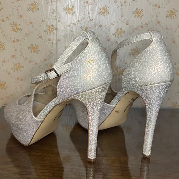 INC International Concepts Platform Peep Toe Heels - Picture 4 of 9